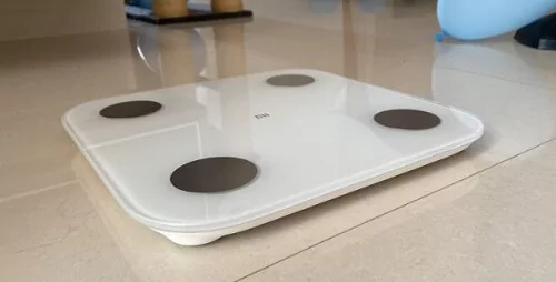 Foto de teste da balança de bioimpedância Xiaomi Scale 2