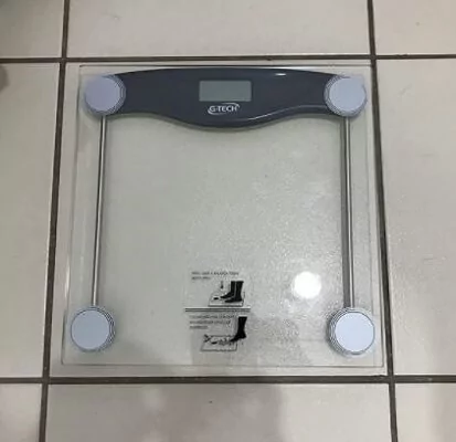 Foto de teste da balança digital G-Tech Glass 10